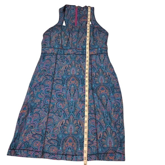 Title Nine Trouble Dress Nimblene Sports Bra 140948 Racer Back‎ Pull Zip Paisley - Picture 5 of 9